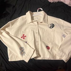 BNWT Pacsun cropped denim jacket